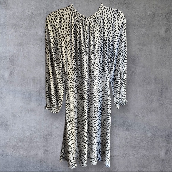 J.CREW Ruffle-Neck Leopard Peasant Dress - NWT - Size 10 - Picture 2 of 9